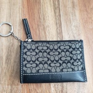 Coach card pouche keychain